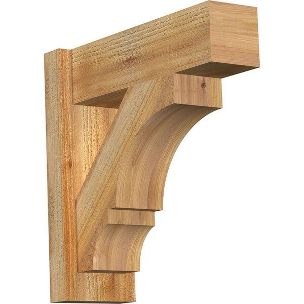 Ekena Millwork Balboa Block Rough Sawn Outlooker, Western Red Cedar, 6"W x 18"D x 18"H OUT06X18X18BOA05RWR - main